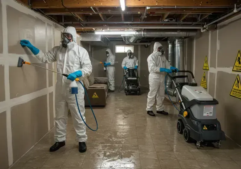 Basement Moisture Removal and Structural Drying process in Medina, TN